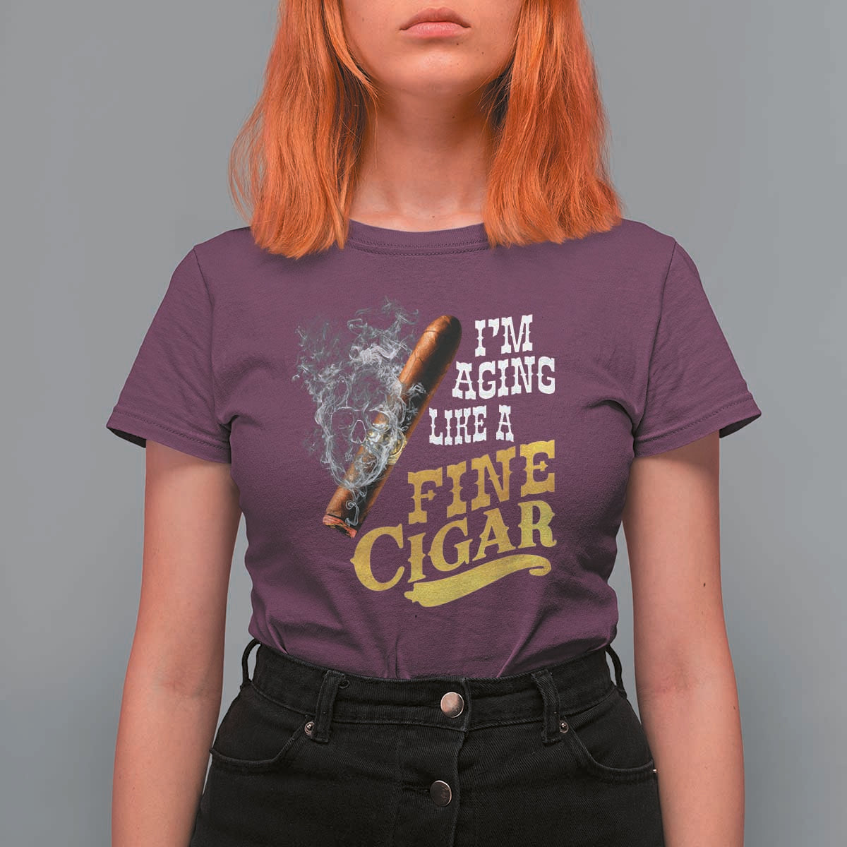 Cigar Lovers T Shirt For Women I Am Aging Like A Fine Cigar