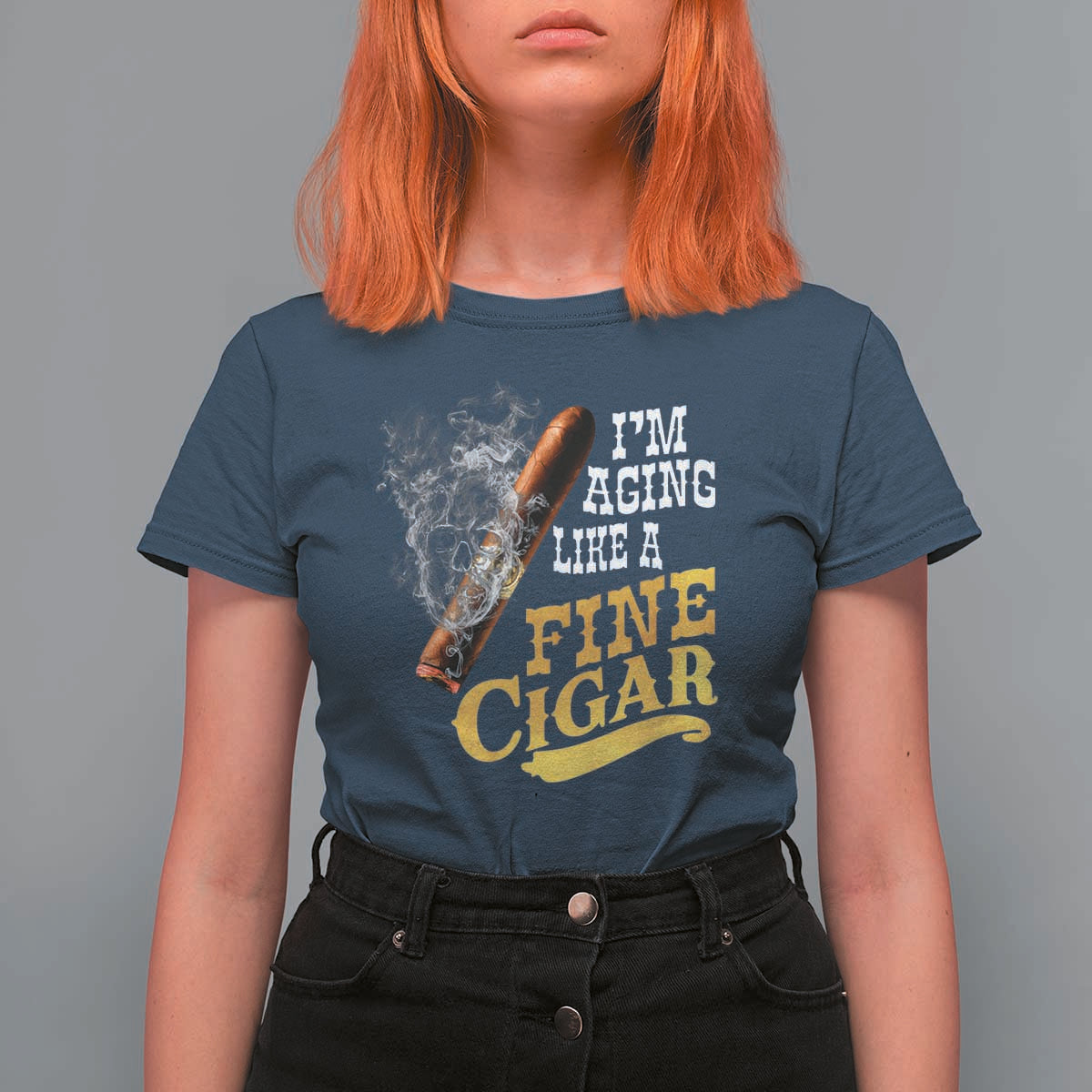 Cigar Lovers T Shirt For Women I Am Aging Like A Fine Cigar