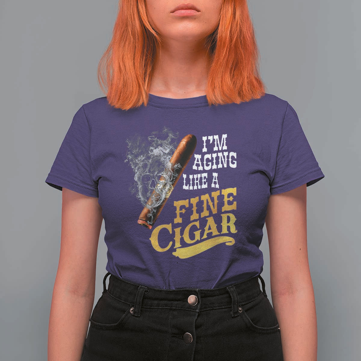 Cigar Lovers T Shirt For Women I Am Aging Like A Fine Cigar
