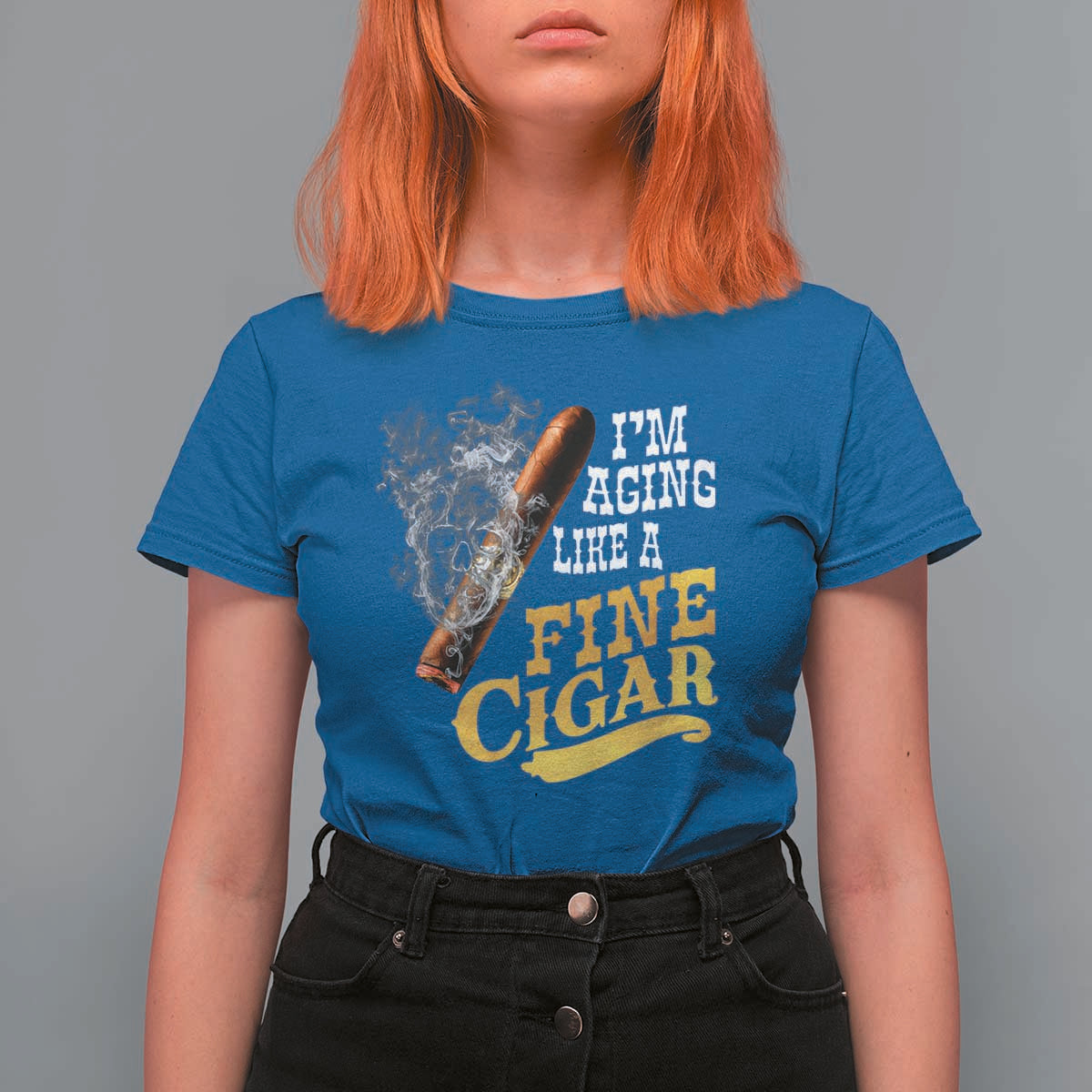 Cigar Lovers T Shirt For Women I Am Aging Like A Fine Cigar