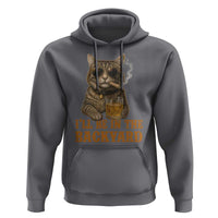 Funny Cat Bourbon Lover Hoodie I Will Be In The Backyard Cigar Meme - Wonder Print Shop