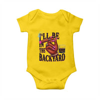 Bourbon And Cigar Lover Baby Onesie I Will Be In The Backyard