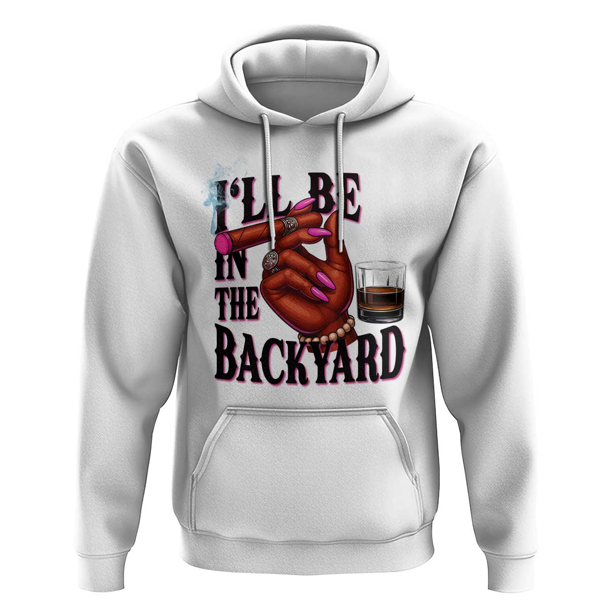 Bourbon And Cigar Lover Hoodie I Will Be In The Backyard