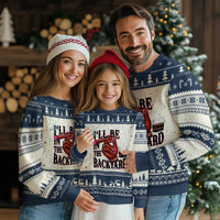 Bourbon And Cigar Lover Ugly Christmas Sweater I Will Be In The Backyard