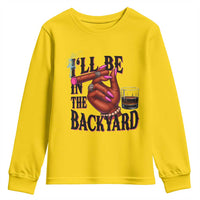 Bourbon And Cigar Lover Youth Sweatshirt I Will Be In The Backyard