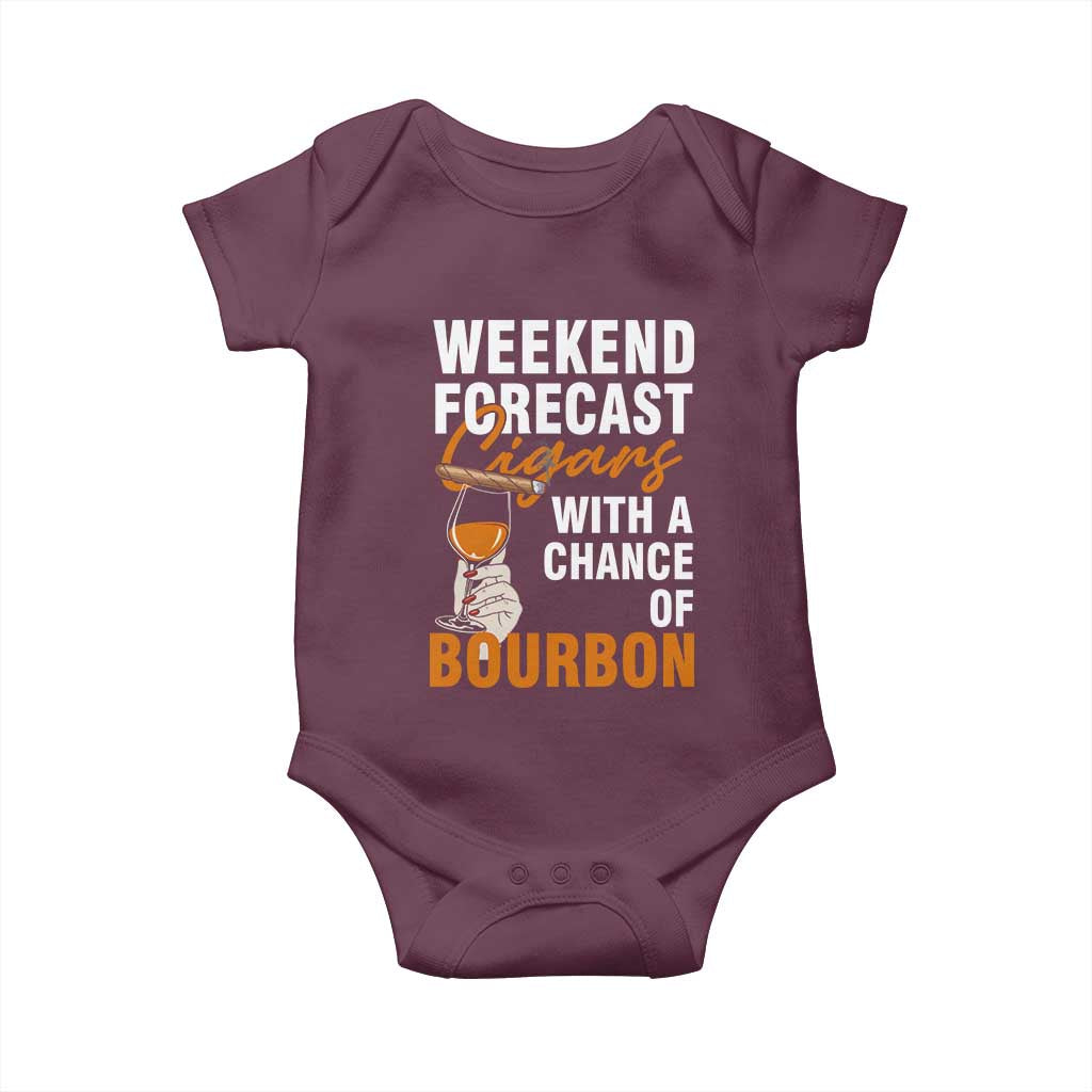 Weekend Forecast Cigars And Bourbon Baby Onesie Gift For Women - Wonder Print Shop