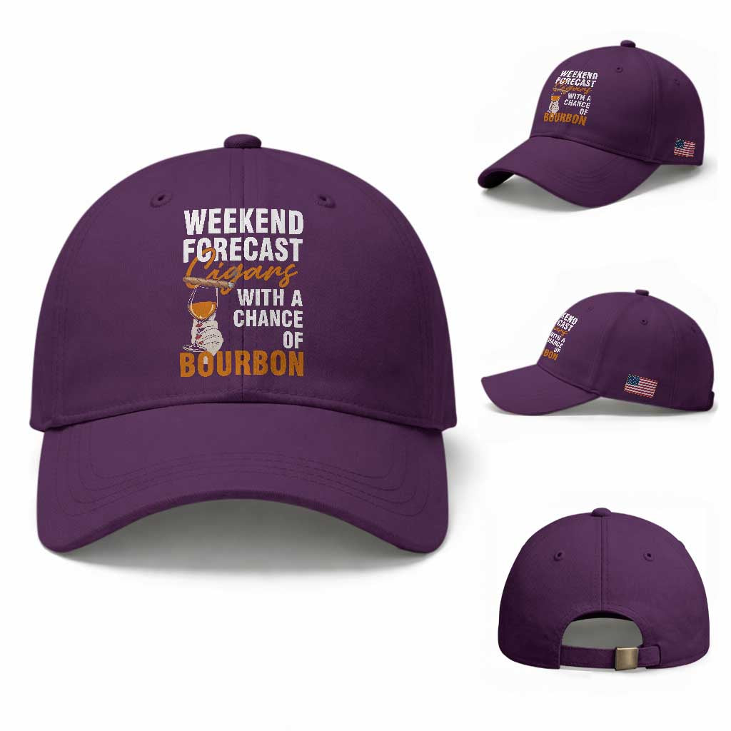 Weekend Forecast Cigars And Bourbon Baseball Cap Gift For Women
