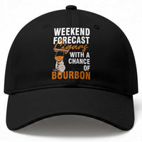 Weekend Forecast Cigars And Bourbon Baseball Cap Gift For Women