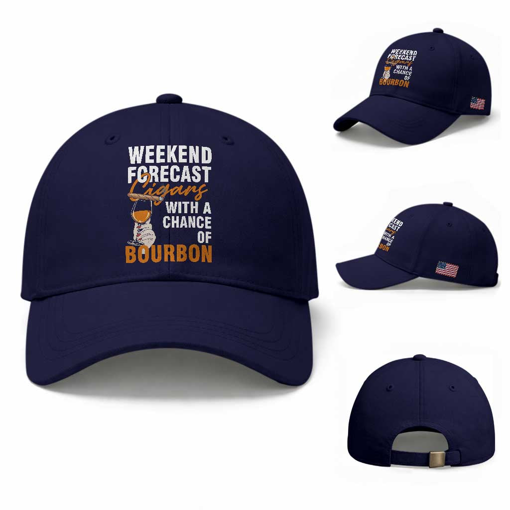 Weekend Forecast Cigars And Bourbon Baseball Cap Gift For Women