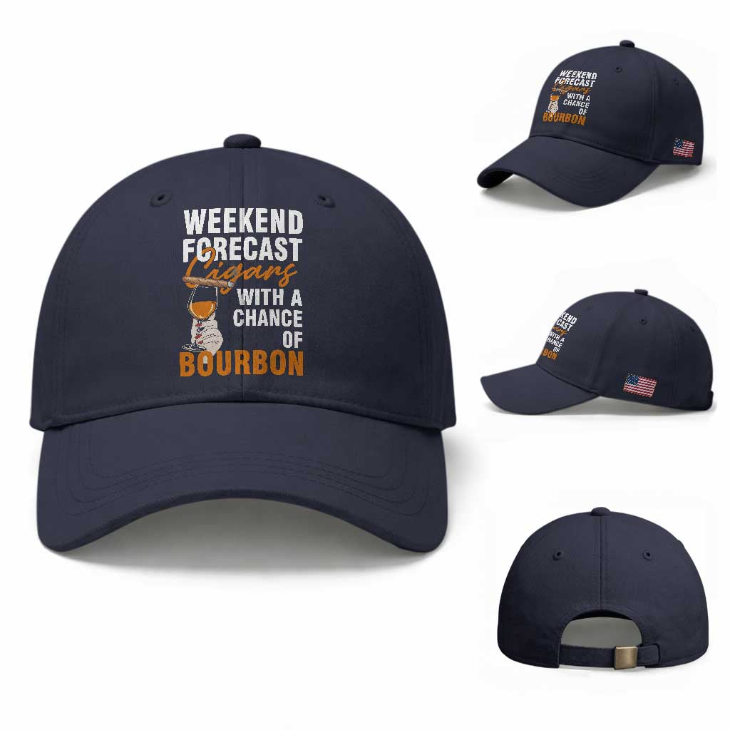 Weekend Forecast Cigars And Bourbon Baseball Cap Gift For Women