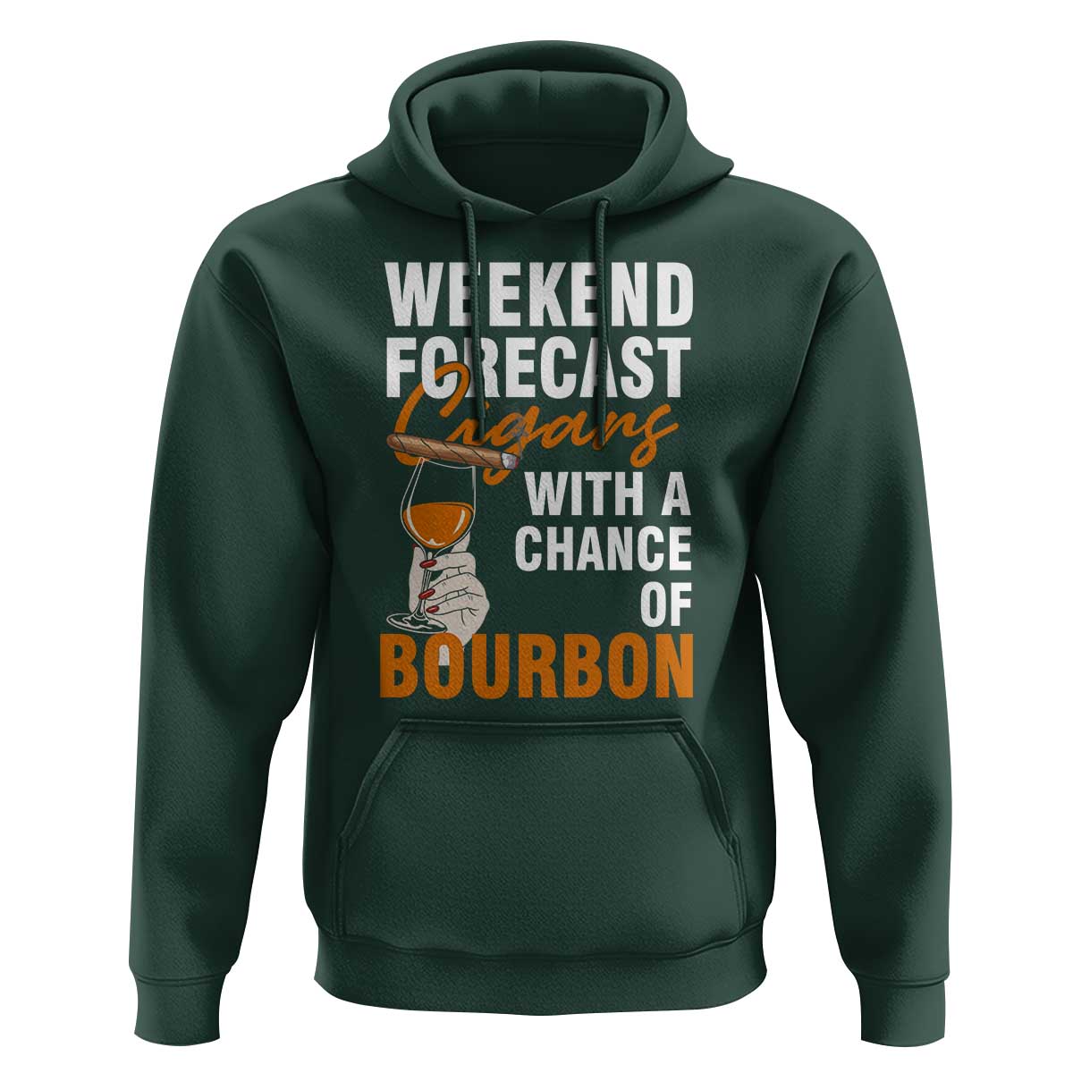 Weekend Forecast Cigars And Bourbon Hoodie Gift For Women - Wonder Print Shop