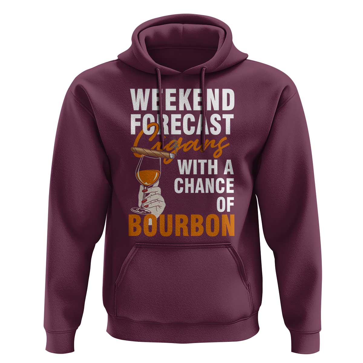 Weekend Forecast Cigars And Bourbon Hoodie Gift For Women - Wonder Print Shop