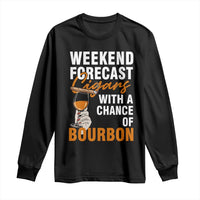Weekend Forecast Cigars And Bourbon Long Sleeve Shirt Gift For Women - Wonder Print Shop