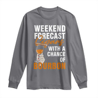 Weekend Forecast Cigars And Bourbon Long Sleeve Shirt Gift For Women - Wonder Print Shop
