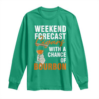 Weekend Forecast Cigars And Bourbon Long Sleeve Shirt Gift For Women - Wonder Print Shop