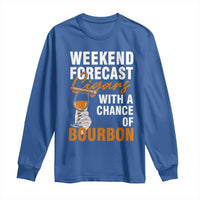 Weekend Forecast Cigars And Bourbon Long Sleeve Shirt Gift For Women - Wonder Print Shop