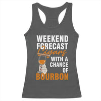 Weekend Forecast Cigars And Bourbon Racerback Tank Top Gift For Women - Wonder Print Shop