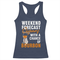 Weekend Forecast Cigars And Bourbon Racerback Tank Top Gift For Women - Wonder Print Shop