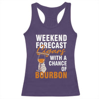 Weekend Forecast Cigars And Bourbon Racerback Tank Top Gift For Women - Wonder Print Shop
