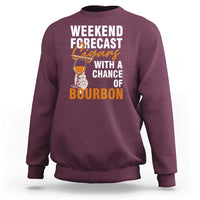 Weekend Forecast Cigars And Bourbon Sweatshirt Gift For Women - Wonder Print Shop