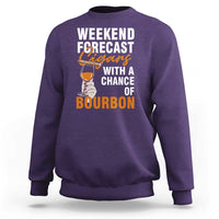 Weekend Forecast Cigars And Bourbon Sweatshirt Gift For Women - Wonder Print Shop