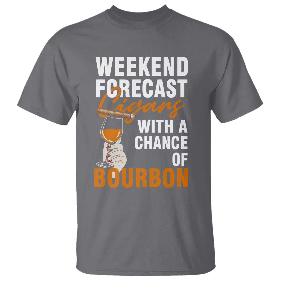 Weekend Forecast Cigars And Bourbon T Shirt Gift For Women - Wonder Print Shop