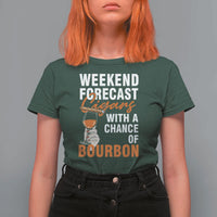 Weekend Forecast Cigars And Bourbon T Shirt For Women Gift For Women - Wonder Print Shop