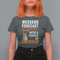 Weekend Forecast Cigars And Bourbon T Shirt For Women Gift For Women - Wonder Print Shop