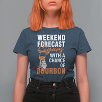 Weekend Forecast Cigars And Bourbon T Shirt For Women Gift For Women - Wonder Print Shop