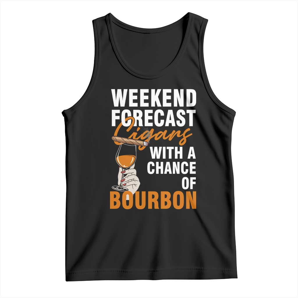 Weekend Forecast Cigars And Bourbon Tank Top Gift For Women - Wonder Print Shop