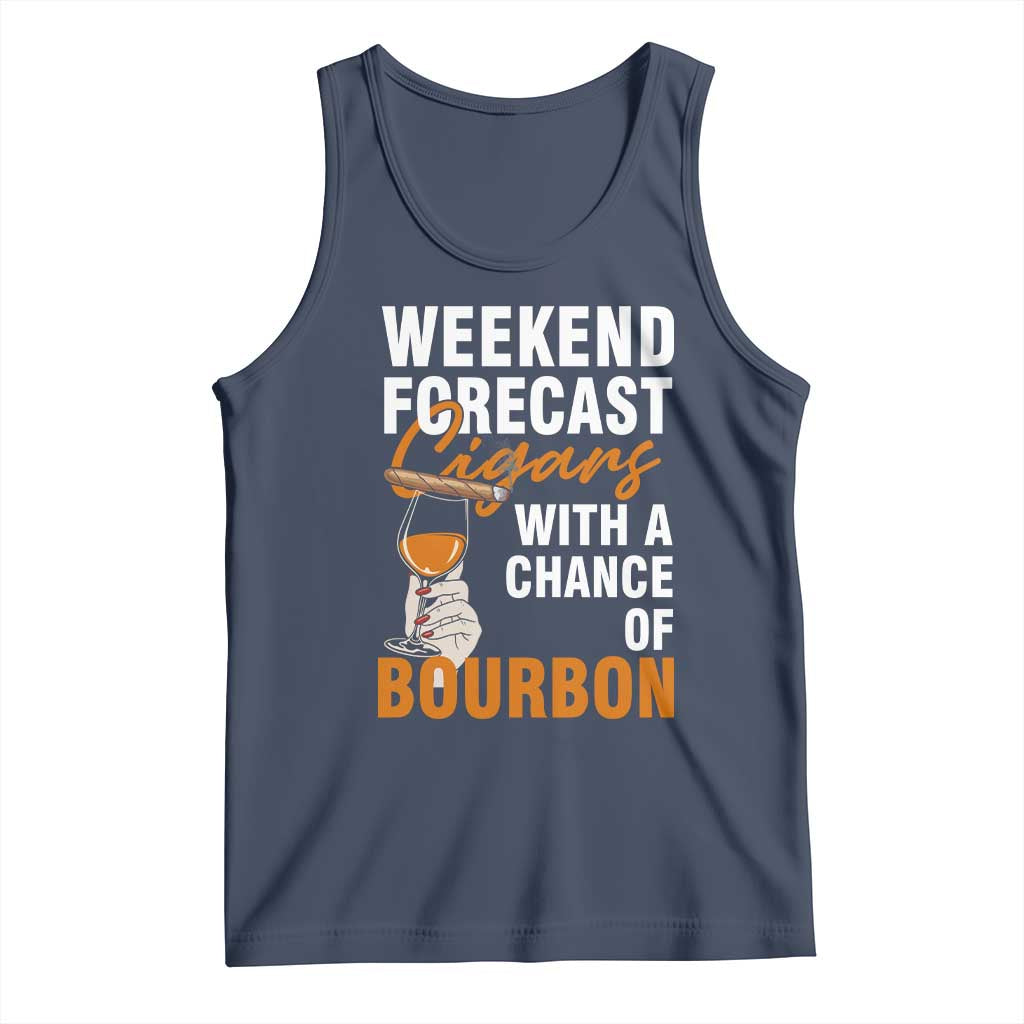 Weekend Forecast Cigars And Bourbon Tank Top Gift For Women - Wonder Print Shop