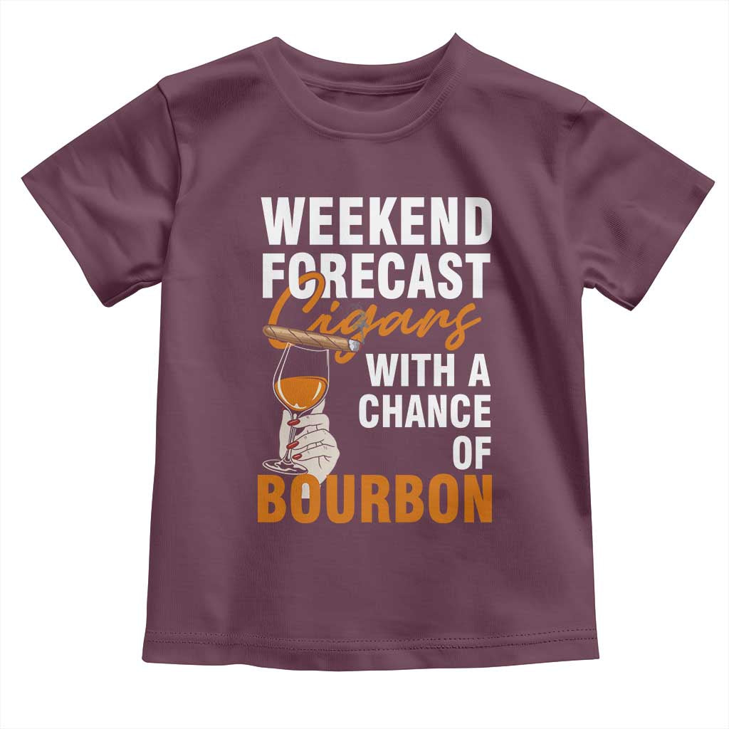 Weekend Forecast Cigars And Bourbon Toddler T Shirt Gift For Women - Wonder Print Shop