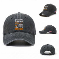 Weekend Forecast Cigars And Bourbon Washed Cotton Baseball Cap Gift For Women