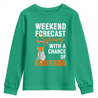 Weekend Forecast Cigars And Bourbon Youth Sweatshirt Gift For Women - Wonder Print Shop