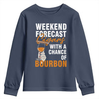 Weekend Forecast Cigars And Bourbon Youth Sweatshirt Gift For Women - Wonder Print Shop
