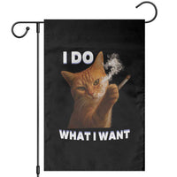 Funny Smoking Cat Garden Flag I Do What I Want Sarcastic Cats Meme - Wonder Print Shop