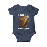 Funny Smoking Cat Baby Onesie I Do What I Want Sarcastic Cats Meme - Wonder Print Shop