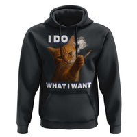 Funny Smoking Cat Hoodie I Do What I Want Sarcastic Cats Meme - Wonder Print Shop