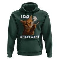 Funny Smoking Cat Hoodie I Do What I Want Sarcastic Cats Meme - Wonder Print Shop