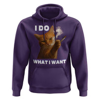 Funny Smoking Cat Hoodie I Do What I Want Sarcastic Cats Meme - Wonder Print Shop