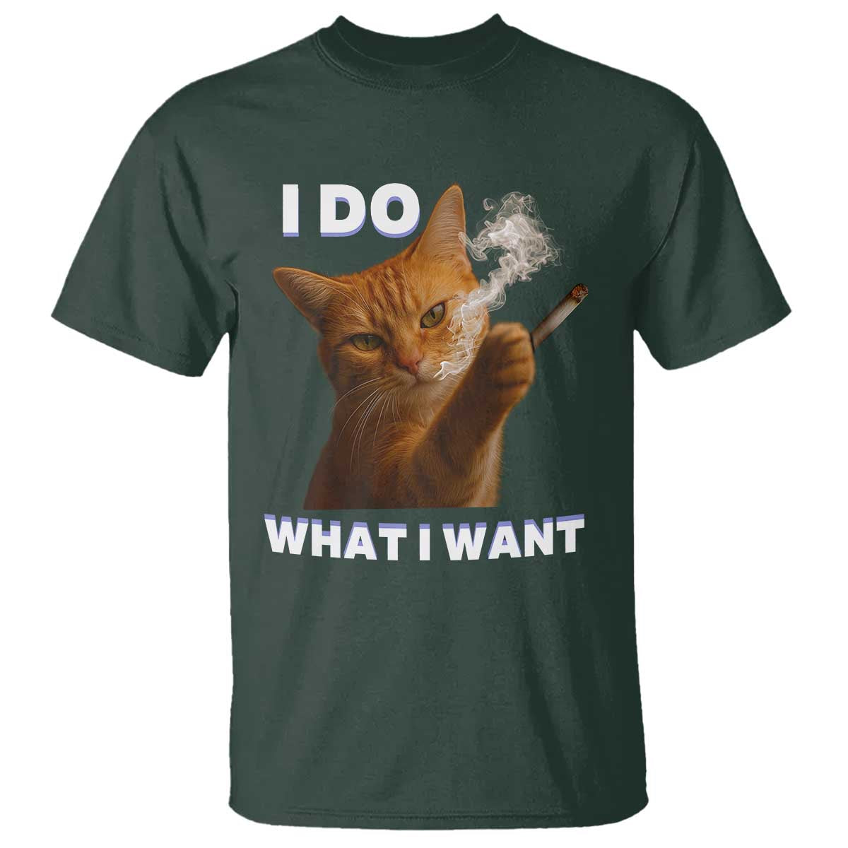 Funny Smoking Cat T Shirt I Do What I Want Sarcastic Cats Meme - Wonder Print Shop
