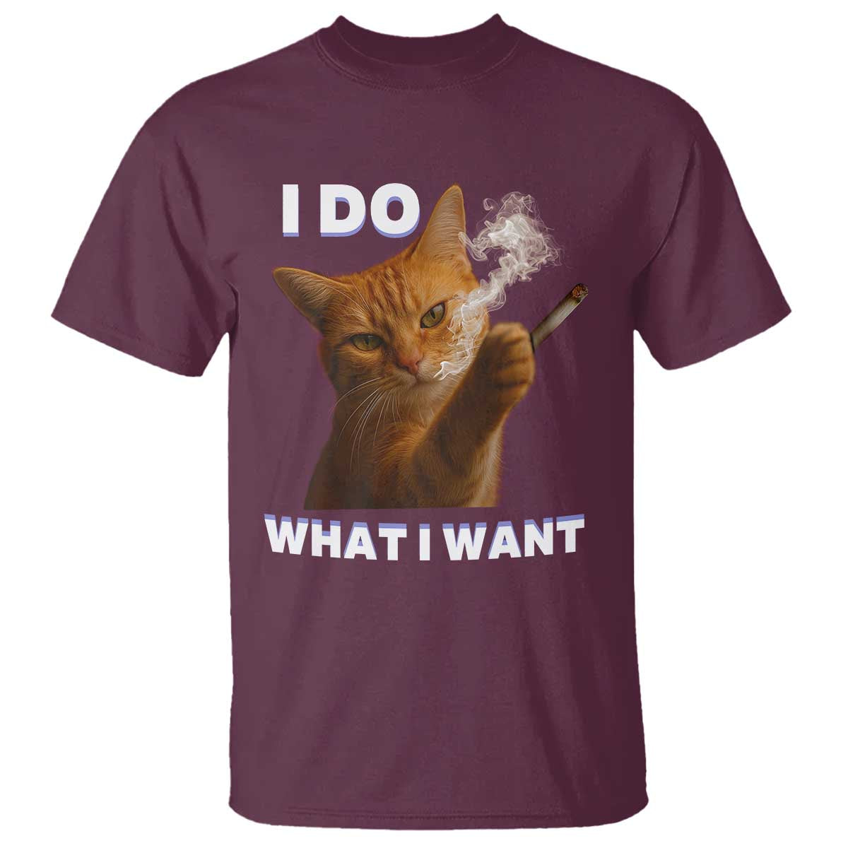 Funny Smoking Cat T Shirt I Do What I Want Sarcastic Cats Meme - Wonder Print Shop