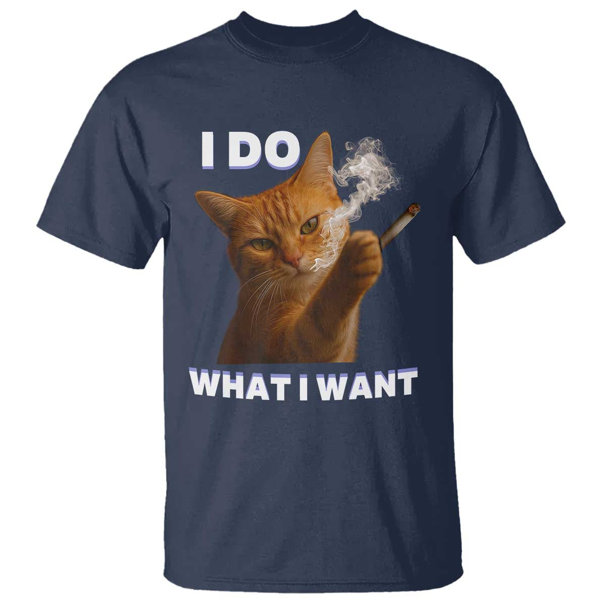Funny Smoking Cat T Shirt I Do What I Want Sarcastic Cats Meme - Wonder Print Shop