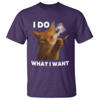 Funny Smoking Cat T Shirt I Do What I Want Sarcastic Cats Meme - Wonder Print Shop