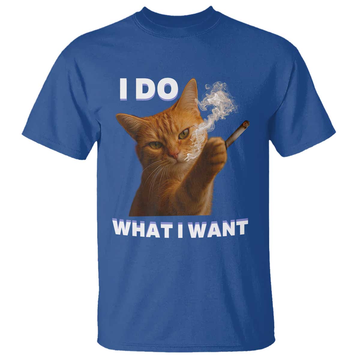 Funny Smoking Cat T Shirt I Do What I Want Sarcastic Cats Meme - Wonder Print Shop