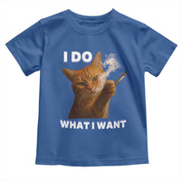 Funny Smoking Cat Toddler T Shirt I Do What I Want Sarcastic Cats Meme - Wonder Print Shop