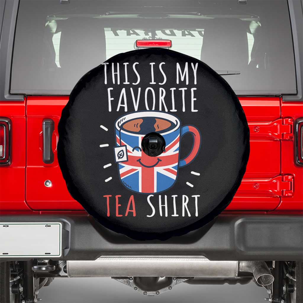 Funny Tea Lover Spare Tire Cover This Is My Favorite Tea Shirt Party UK Flag - Wonder Print Shop