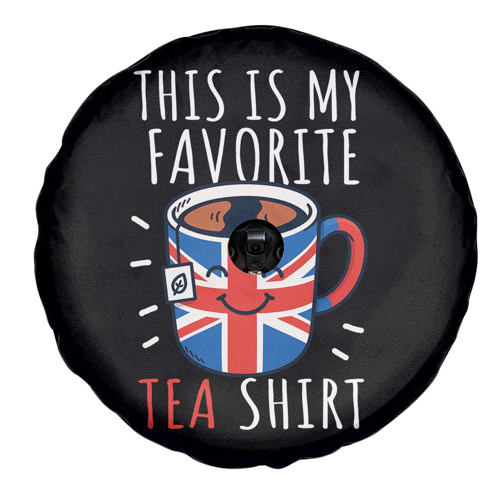 Funny Tea Lover Spare Tire Cover This Is My Favorite Tea Shirt Party UK Flag - Wonder Print Shop