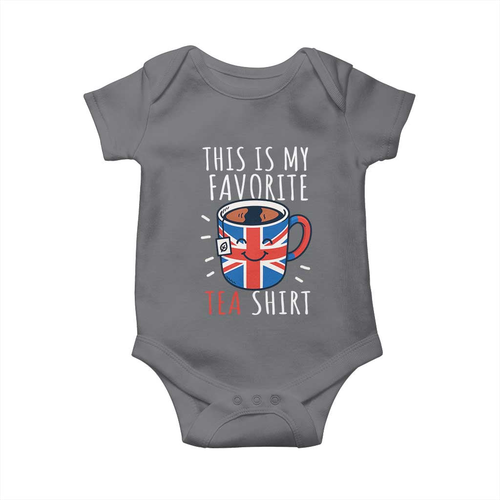 Funny Tea Lover Baby Onesie This Is My Favorite Tea Shirt Party UK Flag - Wonder Print Shop