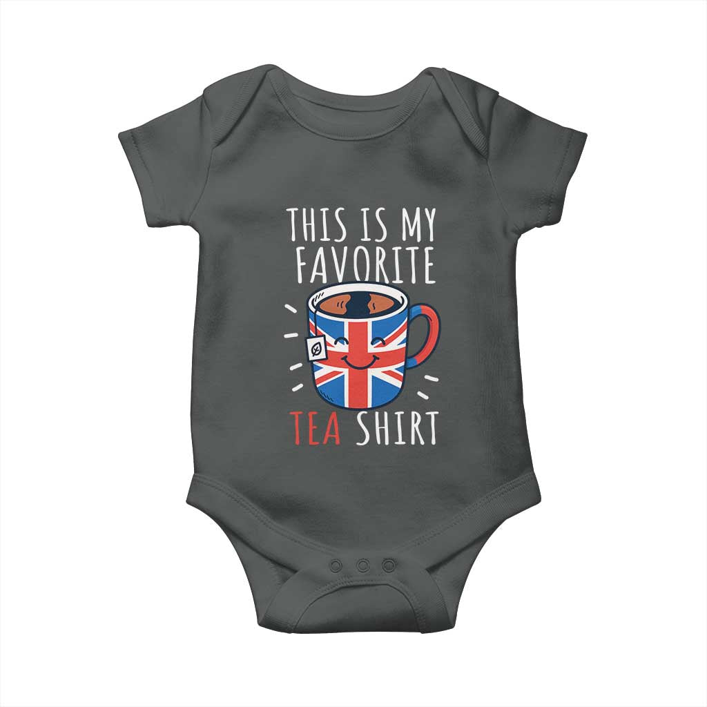 Funny Tea Lover Baby Onesie This Is My Favorite Tea Shirt Party UK Flag - Wonder Print Shop